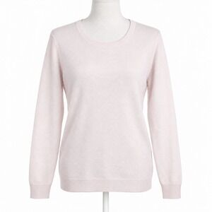 Charter Club Womens 100% Cashmere Sweater Size L Baby Pink Luxury 90s Minimalist